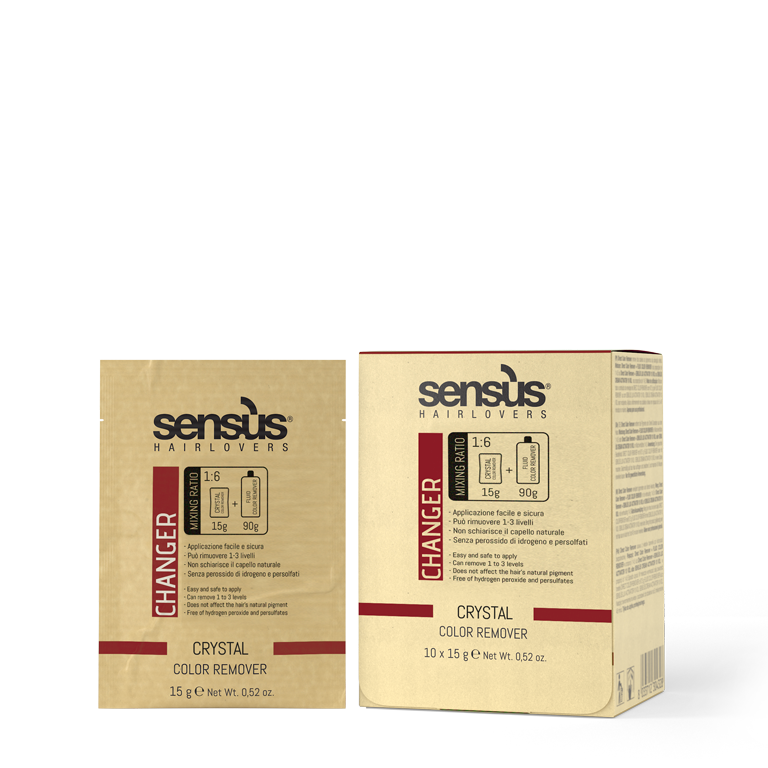 Sensus T-Area SOS Utilities Crystal Color Remover 1+2 (color/remover/5x15g  + fluid/color/480ml) - Set